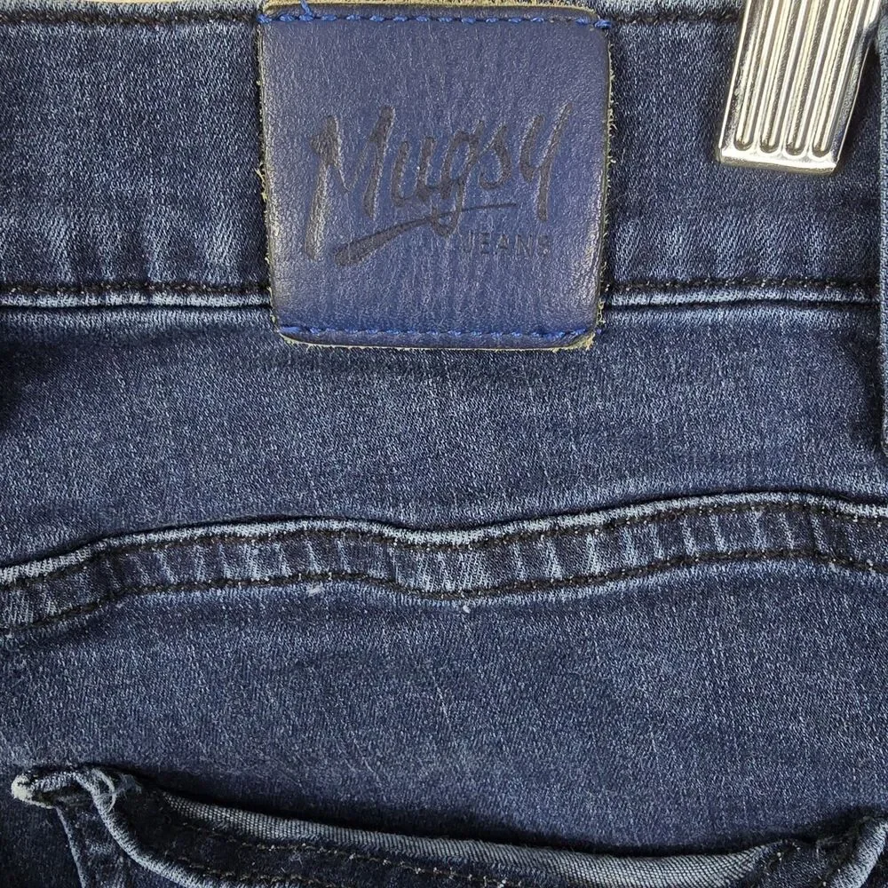Mugsy Jeans Mens Slim Straight Dark Wash Jeans 32x28